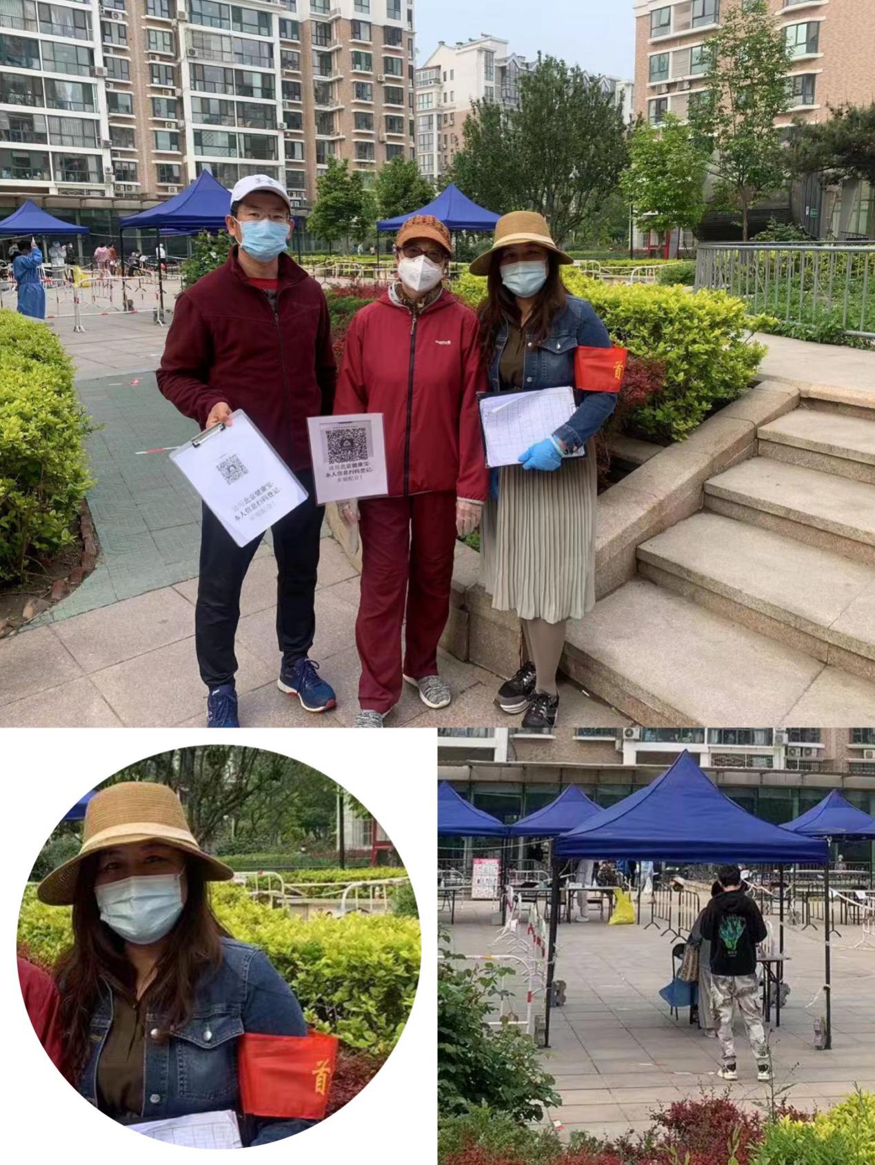 刘芳同志服务社区核酸检测工作
